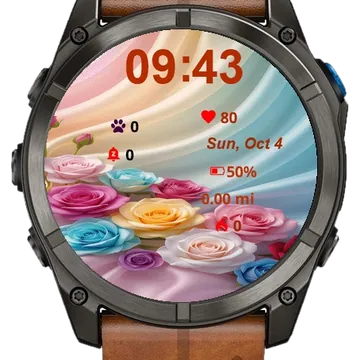 Picture Some Flowers Garmin watch face preview