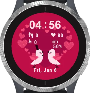 Pigeons Couple Garmin watch face preview