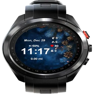 Pine Branches Pine Garmin watch face preview