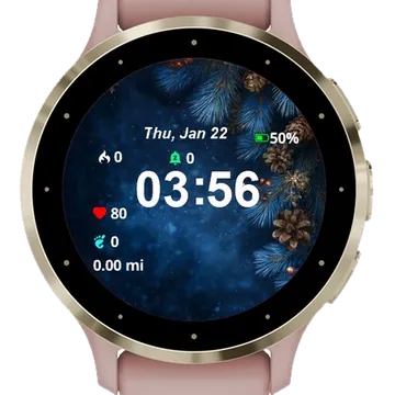 Pine Branches Garmin watch face preview