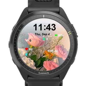 Pink Bouquet Flowers Garmin watch face preview