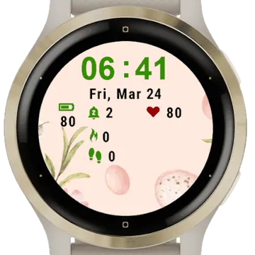 Pink Eggs Garmin watch face preview