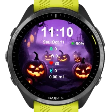 Pink Halloween Garmin watch face preview