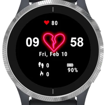Pink Heart Garmin watch face preview