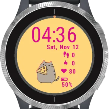 Pizza Cat Garmin watch face preview