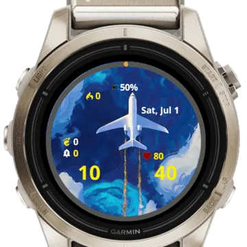 Plane Garmin watch face preview