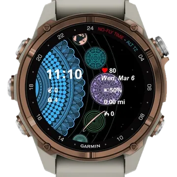 Planet Garmin watch face preview