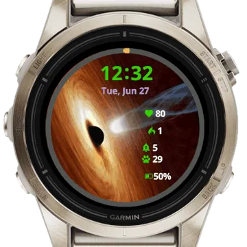Planet Garmin watch face preview
