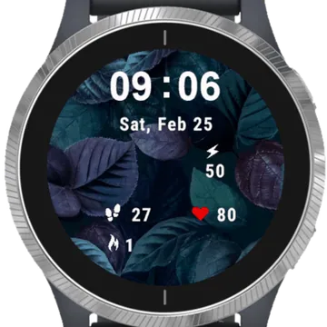 Plant Leaves Garmin watch face preview