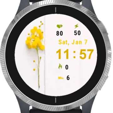 Plant Yellow Garmin watch face preview