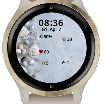 Platinium Eggs Garmin watch face preview