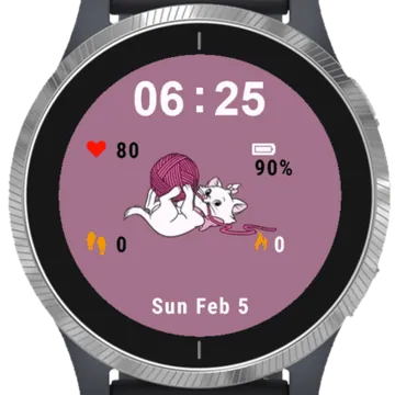 Play Cat Garmin watch face preview