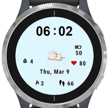 Play Cute Cat Garmin watch face preview