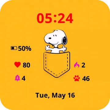 Pocket Dog Garmin watch face preview