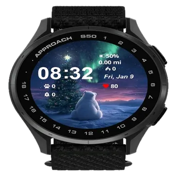 Polar Bear Garmin watch face preview