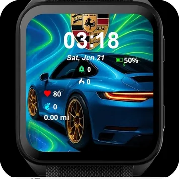 Porsche 911 GT3 Garmin watch face preview
