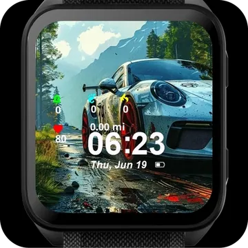 Porsche Spirit Garmin watch face preview