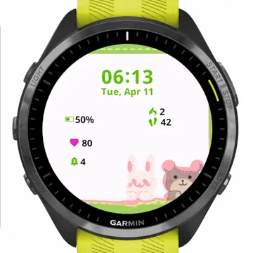 Portrait Bears Garmin watch face preview