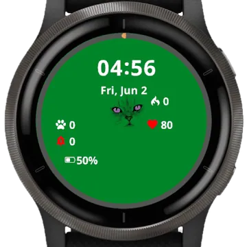 Portrait Cat Garmin watch face preview