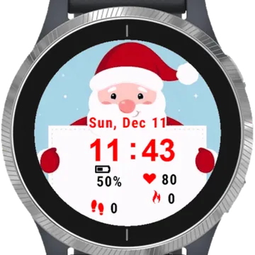 Portrait Claus Garmin watch face preview