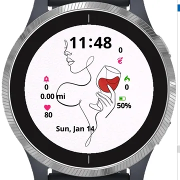 Portrait Girl Garmin watch face preview