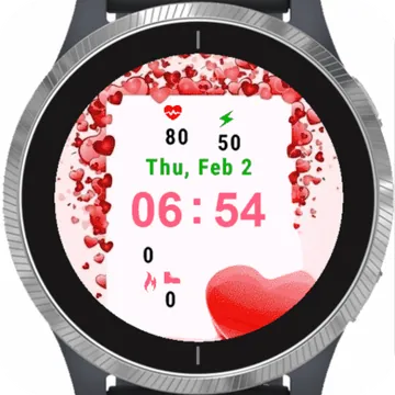 Portrait Heart Garmin watch face preview