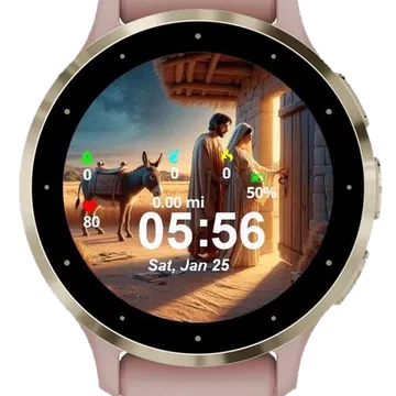 Portrait Jesus Garmin watch face preview