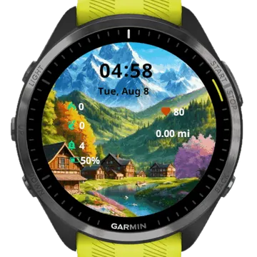 Portrait Nature Garmin watch face preview