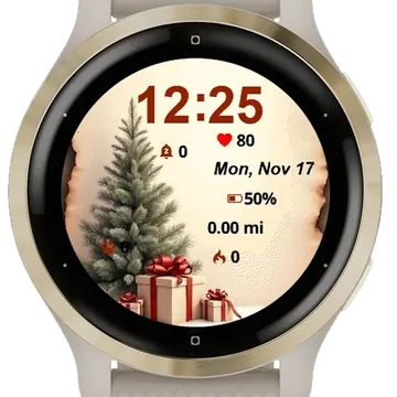 Portrait Winter Garmin watch face preview