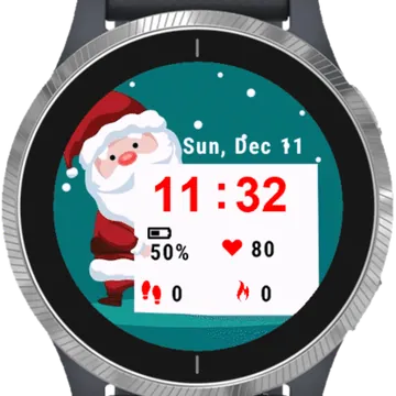 Poster Santa Claus Garmin watch face preview