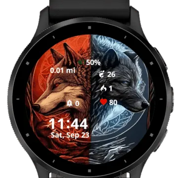 Power Of Wolf Garmin watch face preview