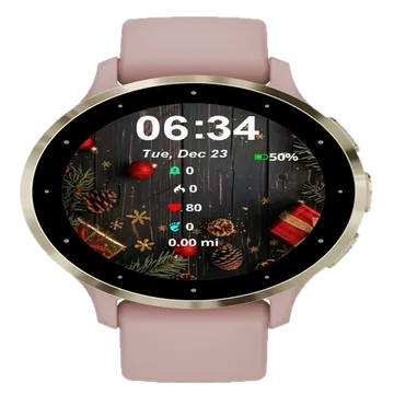 Presents Fir Branches Garmin watch face preview