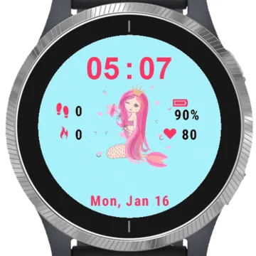 Princess Pink Garmin watch face preview