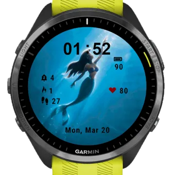 Princess Swim Garmin watch face preview
