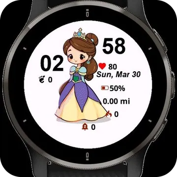 Princess Garmin watch face preview