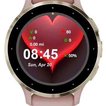 Pulse of Passion Garmin watch face preview