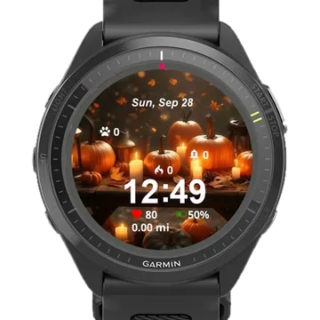 Pumpkin Glow Garmin watch face preview