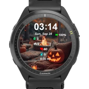 Pumpkin Garmin watch face preview