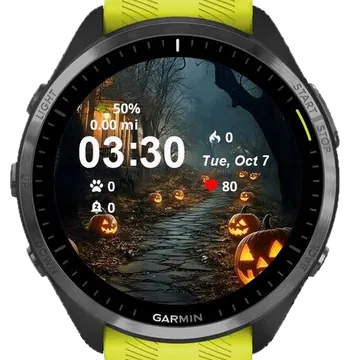 Pumpkins Garmin watch face preview