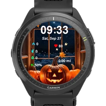 Pumpkins Garmin watch face preview