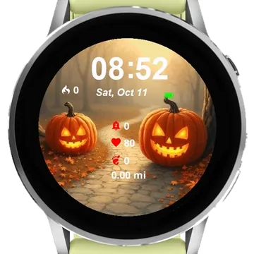 Pumpkins Autumn Garmin watch face preview