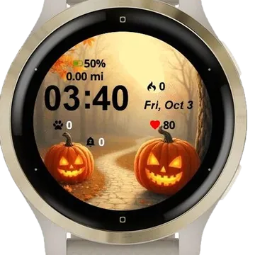 Pumpkins Autumn Garmin watch face preview