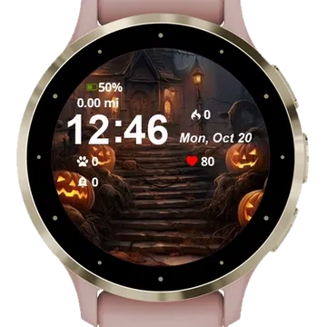 Pumpkins Castle Garmin watch face preview