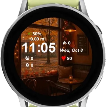 Pumpkins Coffee Garmin watch face preview
