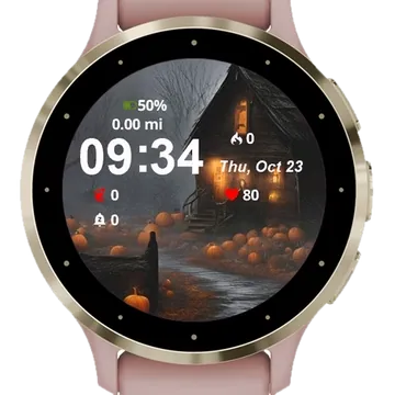 Pumpkins Decor Garmin watch face preview