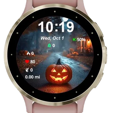 Pumpkins Halloween 2 Garmin watch face preview