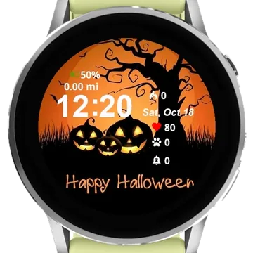 Pumpkins Halloween Garmin watch face preview