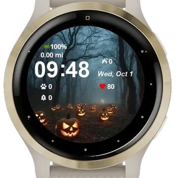 Pumpkins Path Garmin watch face preview