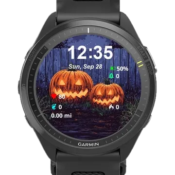Pumpkins Spooky Garmin watch face preview
