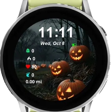Pumpkins Garmin watch face preview
